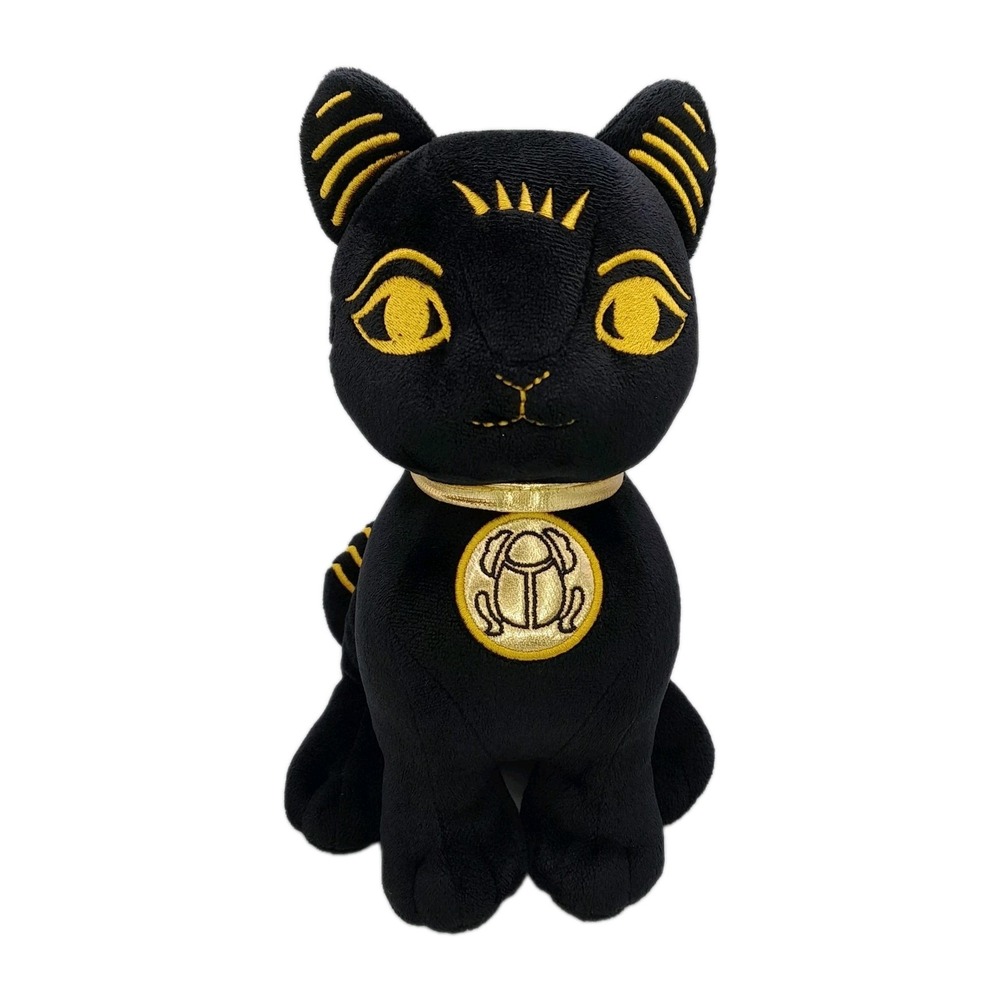 Summit Collection Egyptian Bastet Black Cat Plush Statue Gold Embroidery 9" Toy